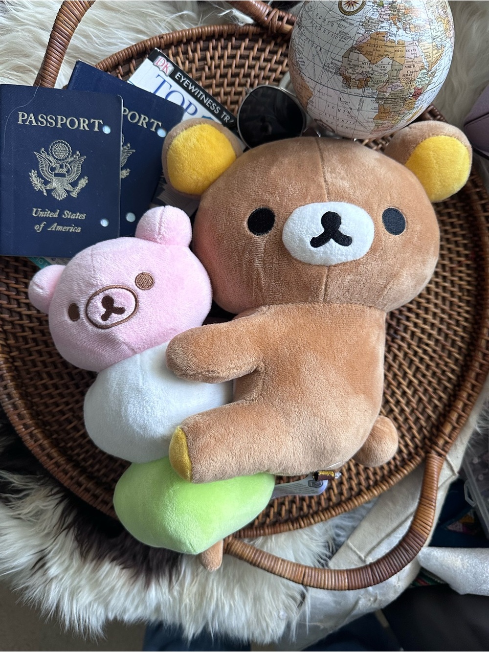 San-X Korilakkuma on Botchan Dango 13” Rilakkuma Bear Plush